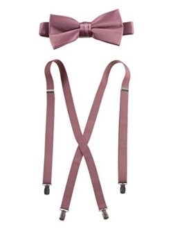 Tuxgear Bow Tie and Suspender Set Combo in Multiple Sizes and Colors