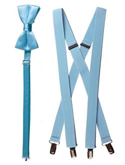 Tuxgear Bow Tie and Suspender Set Combo in Multiple Sizes and Colors