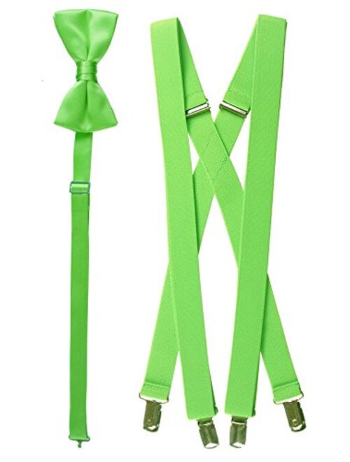 Tuxgear Bow Tie and Suspender Set Combo in Multiple Sizes and Colors