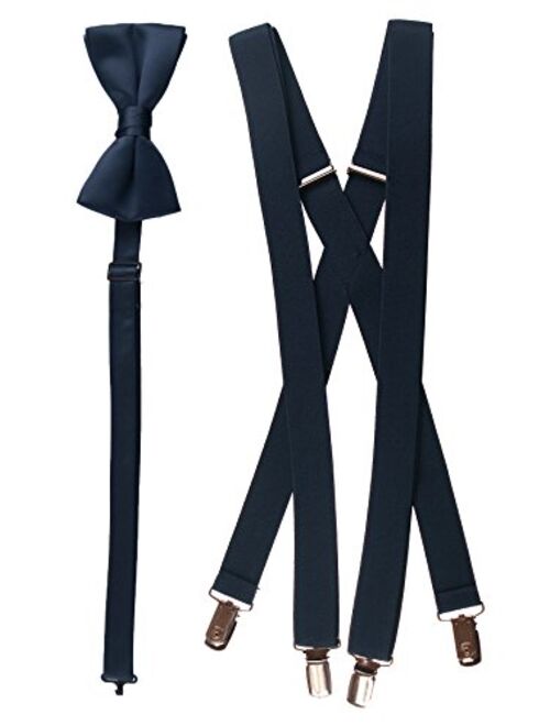 Tuxgear Bow Tie and Suspender Set Combo in Multiple Sizes and Colors