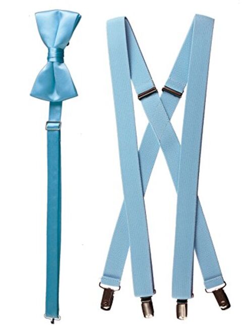 Tuxgear Bow Tie and Suspender Set Combo in Multiple Sizes and Colors