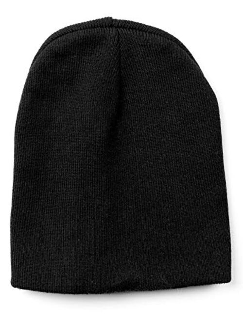 Everything Black 9" Skull Cap Beanie That Will Fit Your Head Perfect