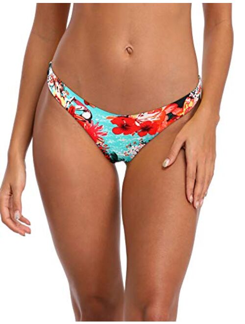 RELLECIGA Women's Cheeky Brazilian Cut Bikini Bottom