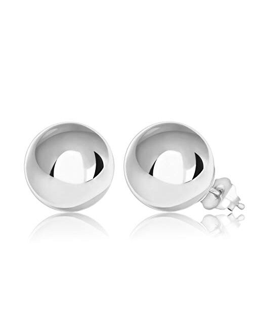 14K Gold Ball Stud Earrings, 2mm - 10mm