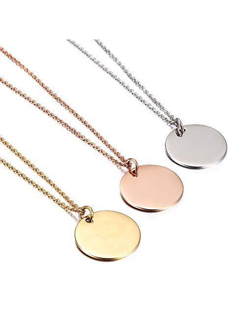 WISTIC Gold Vertical/Horizontal Bar Necklace Custom Engraving Stainless Steel Gold Plated Bar Necklace Layered Necklace for Women Adjustable Chain