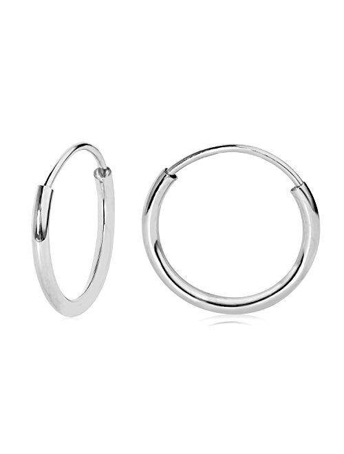 Olivia's Collection 14k Gold Hollow Endless Hoop Earrings 10 to 20mm