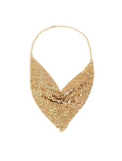 MANILAI Chunky Metal Statement Necklace For Women Neck Bib Collar Choker Necklace Maxi Jewelry