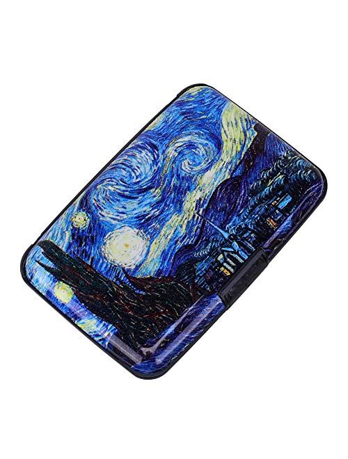 Elfish RFID Blocking Credit Cards Holder Aluminum Wallet Metal ID Case for Men Women