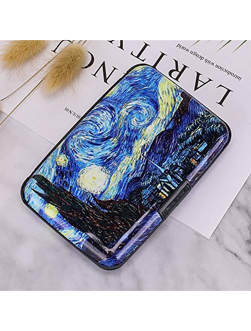 Elfish RFID Blocking Credit Cards Holder Aluminum Wallet Metal ID Case for Men Women