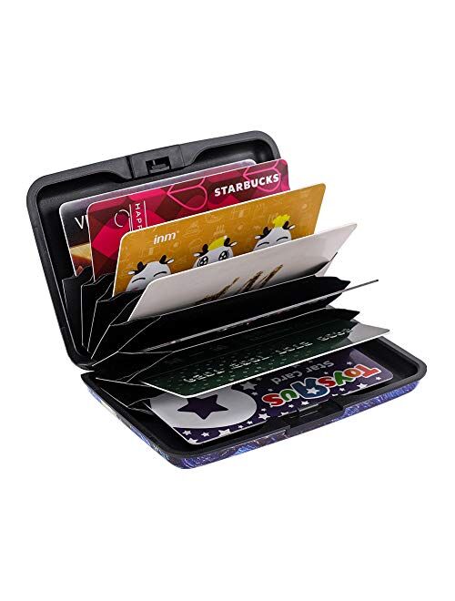 Elfish RFID Blocking Credit Cards Holder Aluminum Wallet Metal ID Case for Men Women