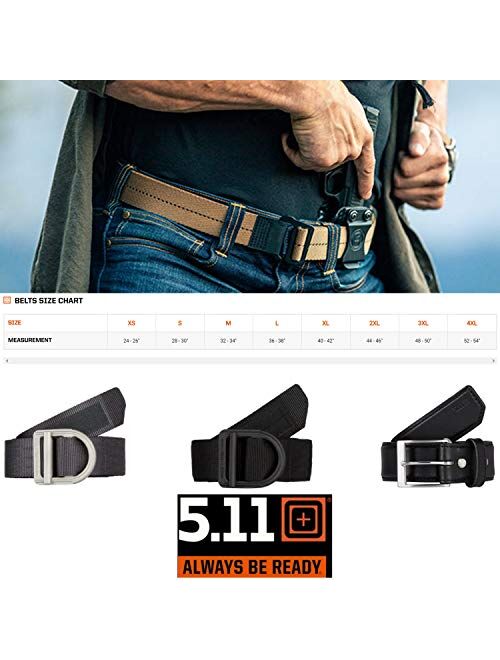 5.11 Tactical Men's 1.5-Inch Convertible TDU Belt, Nylon Webbing, Fade-and Fray-Resistant, Style 59551