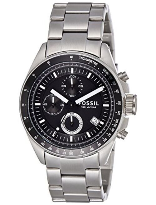 Fossil Men's Decker Quartz Stainless Steel Chronograph Watch