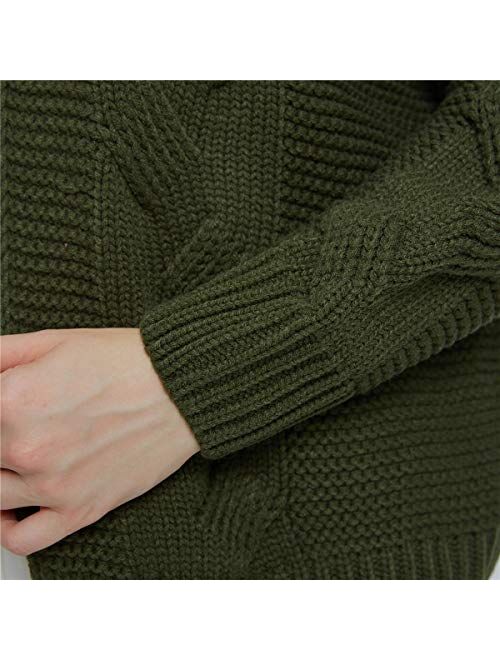 samyama Women Open Front Long Sleeve Chunky Ribbed Knit Cardigan Sweaters Outwear Coat