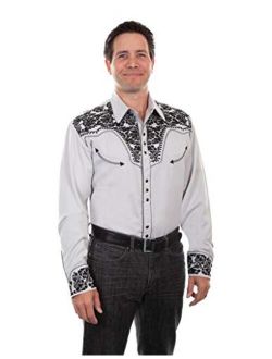 Mens Floral Tooled Shirt