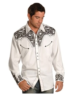 Mens Floral Tooled Shirt