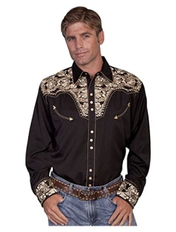 Mens Floral Tooled Shirt