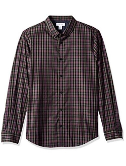 Men's Long Sleeve Button Down Plaid Shirt