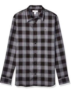 Men's Long Sleeve Button Down Plaid Shirt