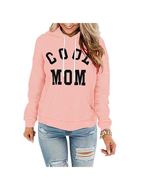 Davenil Womens Hoodies Comfy Fleece Long Sleeve Hooded Sweatshirt Pullover for Women Casual Tops with Pocket