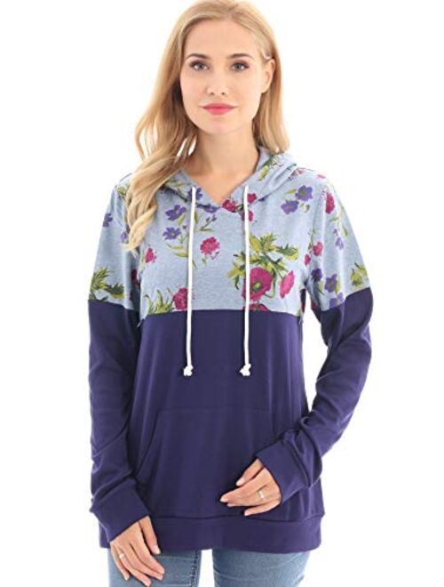 Bearsland Women's Maternity Breastfeeding Sweater Hoodie Nursing Sweatshirt with Pockets