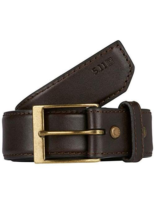 5.11 Tactical Men's 1.5" Casual Leather Belt - Plainclothes Duty or Covert Operations, Style 59501