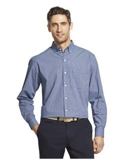 Men's Button Down Long Sleeve Stretch Performance Check Shirt