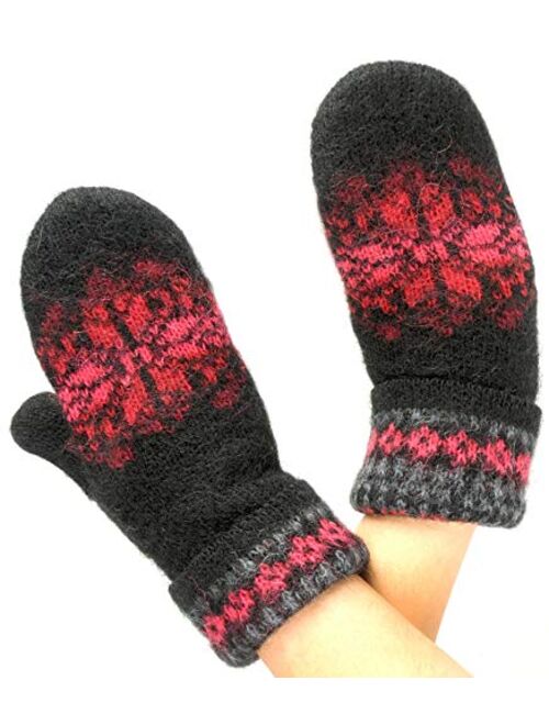 Warm Wool Mittens for Women 100% Icelandic Wool Fleece Lined by Freyja Canada