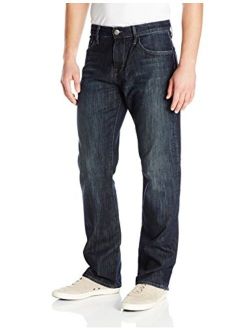 Men's Matt Mid Rise Relaxed Straight Leg Jeans