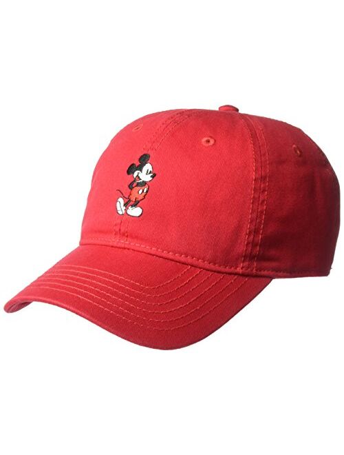 Disney Men's Mickey Washed Twill Baseball Cap, Adjustable