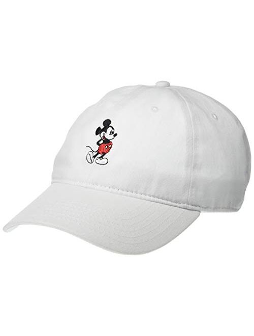 Disney Men's Mickey Washed Twill Baseball Cap, Adjustable