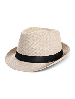 BABEYOND 1920s Panama Fedora Hat Cap for Men Gatsby Hat for Men 1920s Mens Gatsby Costume Accessories