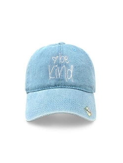 Be Kind Trendy Fashion Dad Hat Cotton Baseball Cap Polo Style Low Profile