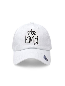 Be Kind Trendy Fashion Dad Hat Cotton Baseball Cap Polo Style Low Profile