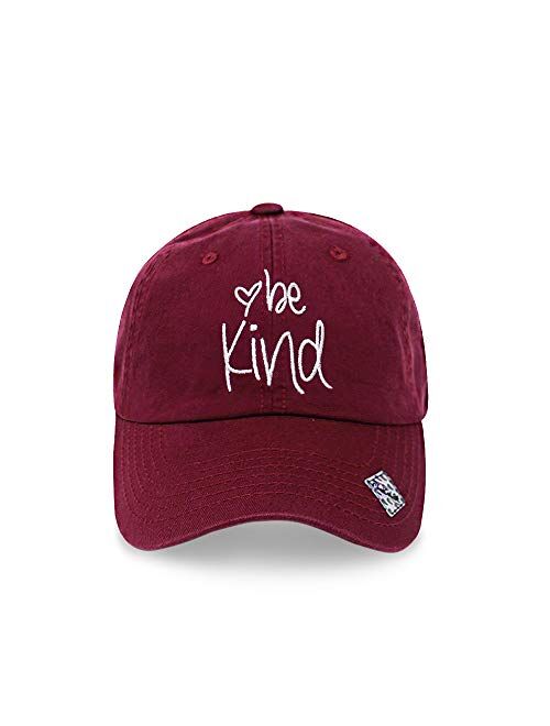 Be Kind Trendy Fashion Dad Hat Cotton Baseball Cap Polo Style Low Profile