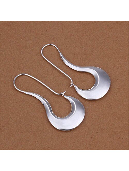 NYKKOLA Beautiful Elegant Jewelry 925 Silver Unique Simple Dangle Earrings