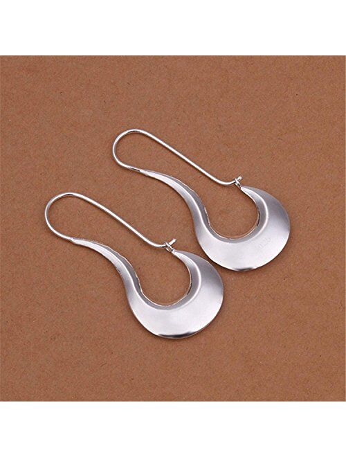 NYKKOLA Beautiful Elegant Jewelry 925 Silver Unique Simple Dangle Earrings