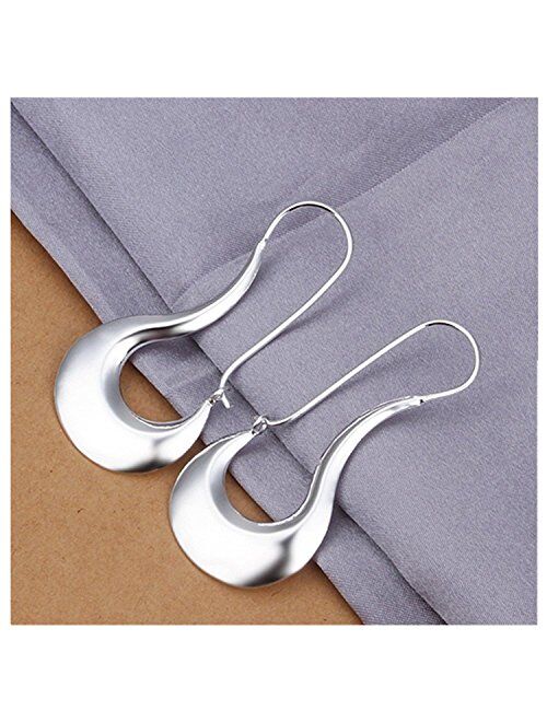 NYKKOLA Beautiful Elegant Jewelry 925 Silver Unique Simple Dangle Earrings