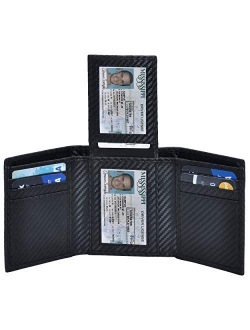 Trifold Leather  Wallet Design RFID Blocking Front Pocket Wallet