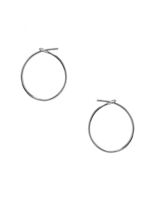 Humble Chic Thin Hoop Earrings for Women - Hypoallergenic Lightweight Wire Threader Loop Drop Dangles, Safe for Sensitive Ears - Plated in 925 Sterling Silver or 18k Gold