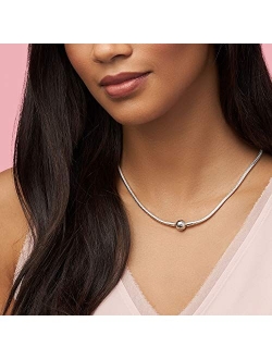 Jewelry Moments Snake Chain Charm Sterling Silver Necklace