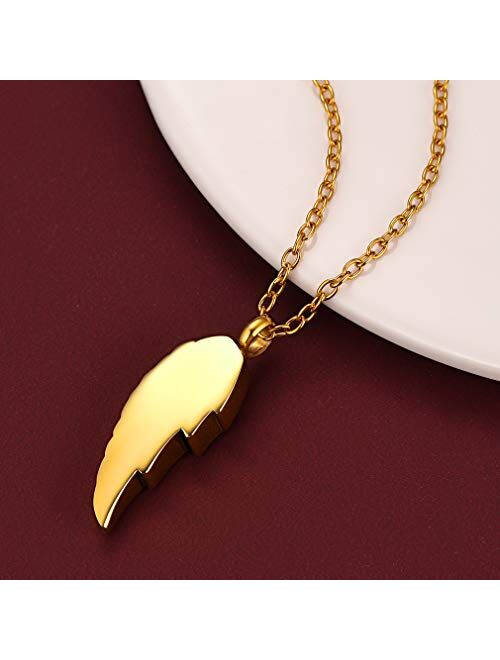 FaithHeart Cremation Urn Necklace, Women Men Stainless Steel/Gold Plated Memento Jewelry, Pet Ashes/Perfume/Pill Keepsake Waterproof Pendant Necklace for Memory- Customiz