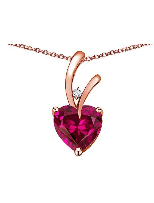 Star K Choice of 10k Gold or Sterling Silver Heart Shape 8mm Endless Love Pendant Necklace