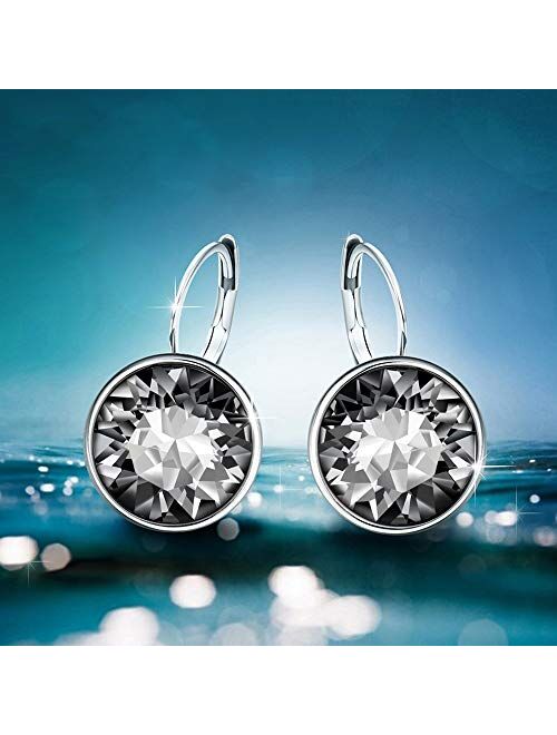 Xuping Sparkle Hoop Earrings Crystals from Swarovski Women Girl Elegant Party Jewelry