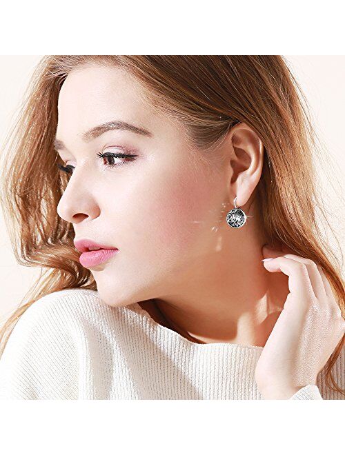 Xuping Sparkle Hoop Earrings Crystals from Swarovski Women Girl Elegant Party Jewelry