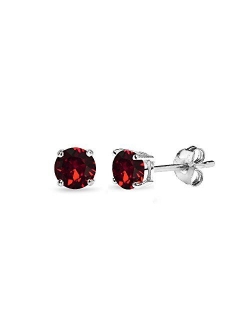 Sterling Silver 4mm Small Stud Earrings Made with Swarovski Crystals