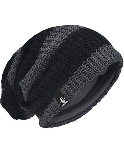 VECRY Men's Slouchy Beanie Knit Crochet Rasta Cap for Summer Winter