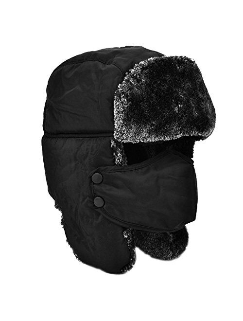 DOXHAUS Unisex Winter Ear Flap, Trooper, Trapper, Bomber Hat, Keeping Warm While Skating, Skiing Other Outdoor Activities