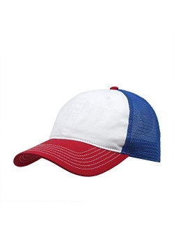 The Vintage Year Washed Cotton Unstructured Soft Mesh Adjustable Trucker Baseball Cap