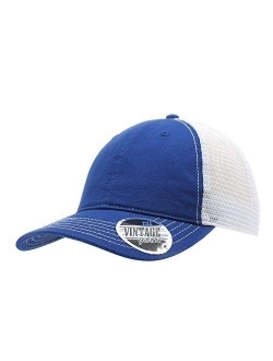 The Vintage Year Washed Cotton Unstructured Soft Mesh Adjustable Trucker Baseball Cap