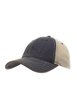 The Vintage Year Washed Cotton Unstructured Soft Mesh Adjustable Trucker Baseball Cap